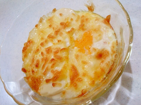 絹ごし豆腐と卵の簡単チーズ焼き